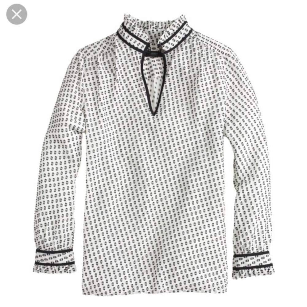 NWOT J. Crew Swiss Dot Blouse
